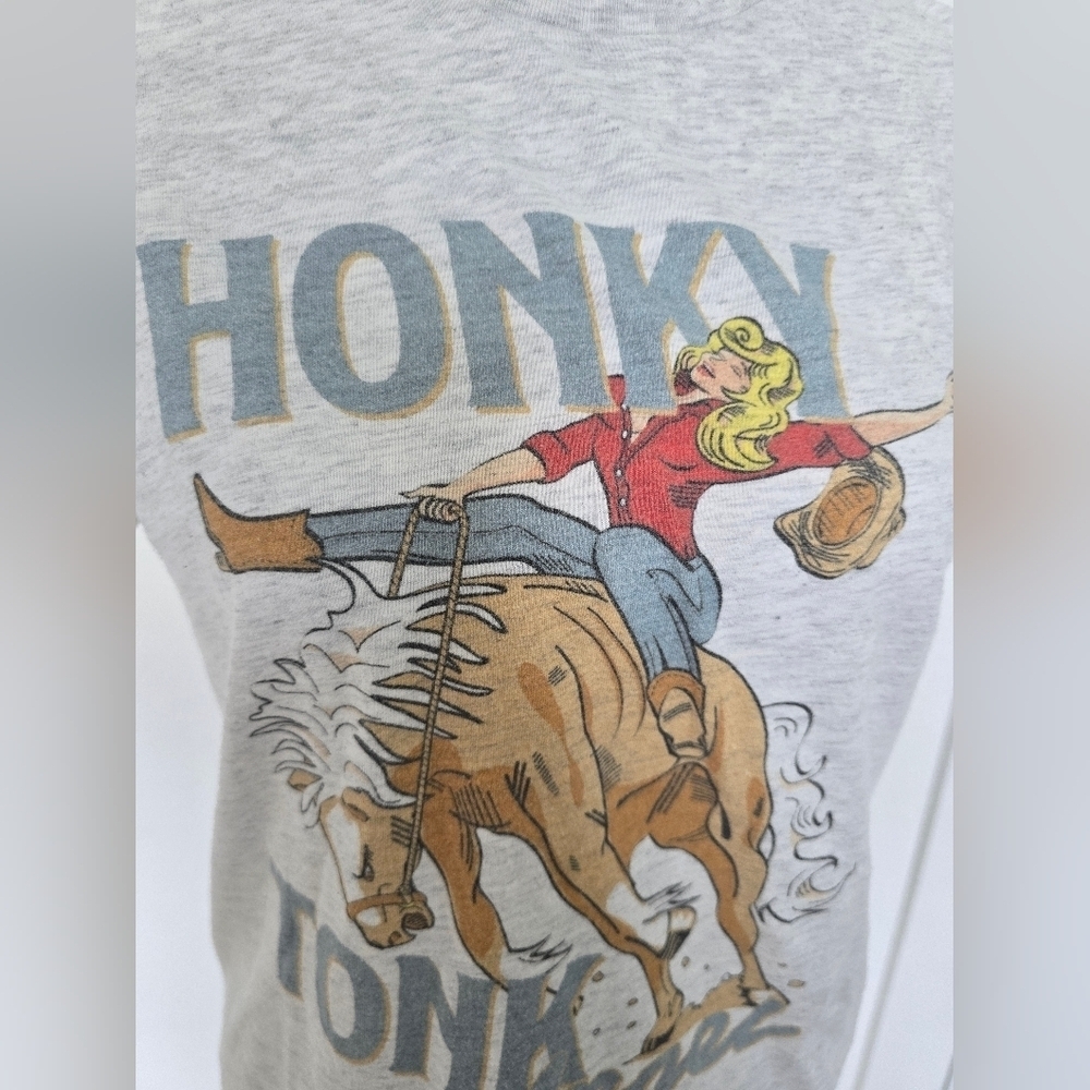 Honky Tonk Angel Graphic Tee | Western Rodeo Cowboy T-Shirt Size Small - Picture 3 of 9